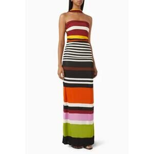 CALA DE LA CRUZ Ornella Striped Dress in Viscose Blend